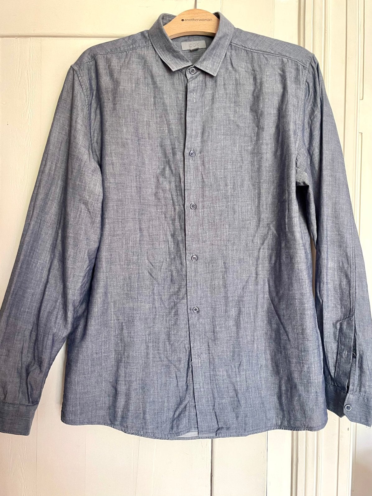 Cos overhemd maat M, Ophalen of Verzenden, Zo goed als nieuw, Blauw, Halswijdte 39/40 (M)