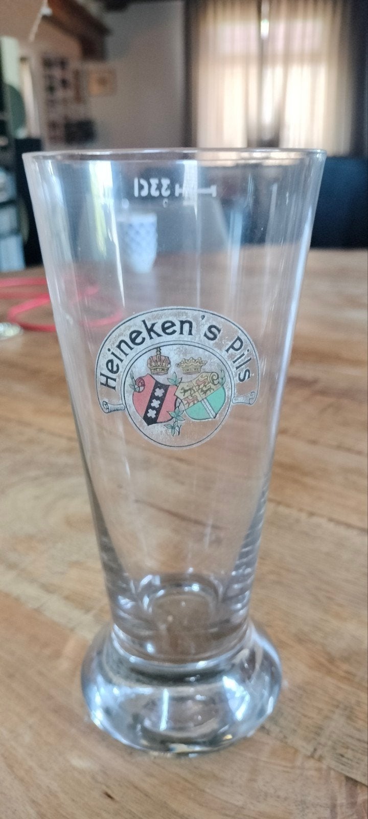 Oud Heineken's bierglas - 33cl, Verzamelen, Ophalen, Zo goed als nieuw, Glas of Glazen, Heineken