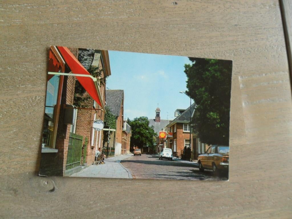 Almkerk, Kruisstraat/Kerkstraat/auto, Verzenden, 1980 tot heden, Ongelopen, Noord-Brabant