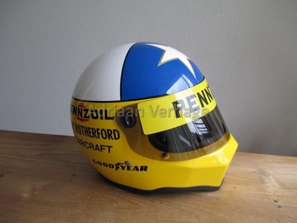 Replica Simpson F1 helm Johnny Rutherford 1982 Indy Formule, Ophalen of Verzenden, Nieuw, Formule 1