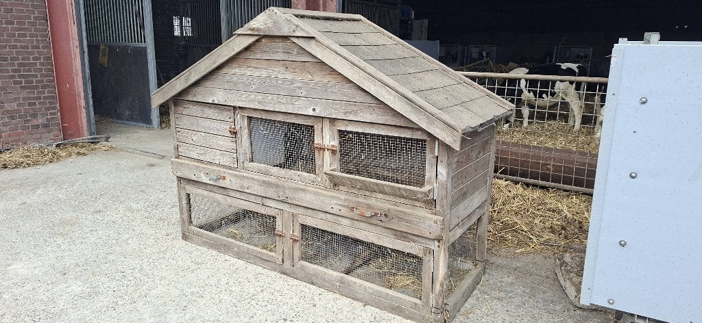 Gratis groot konijnenhok, Dieren en Toebehoren, Knaagdieren en Konijnen | Hokken en Kooien, Ophalen, 90 cm of meer, Hok, 110 cm of meer