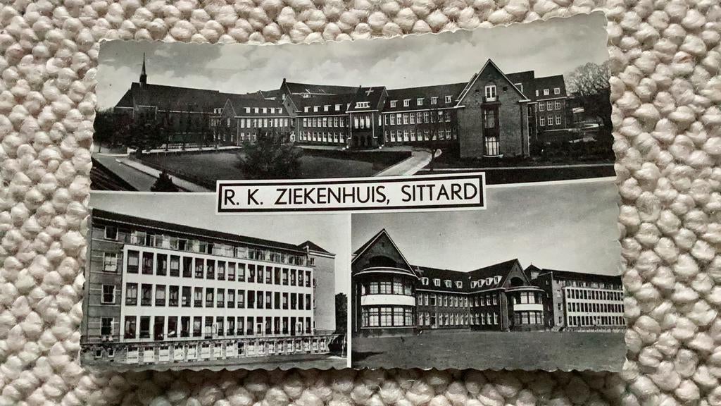 Ansichtkaart Sittard R.K. Ziekenhuis. 914, Verzamelen, Ophalen of Verzenden, 1940 tot 1960, Gelopen, Limburg