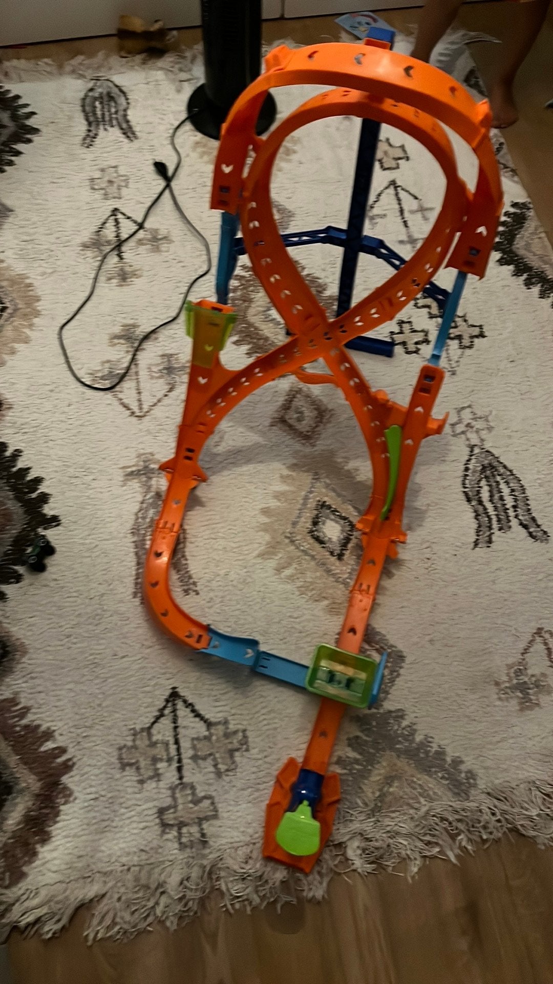 Hotwheels baan met auto, Ophalen, Zo goed als nieuw