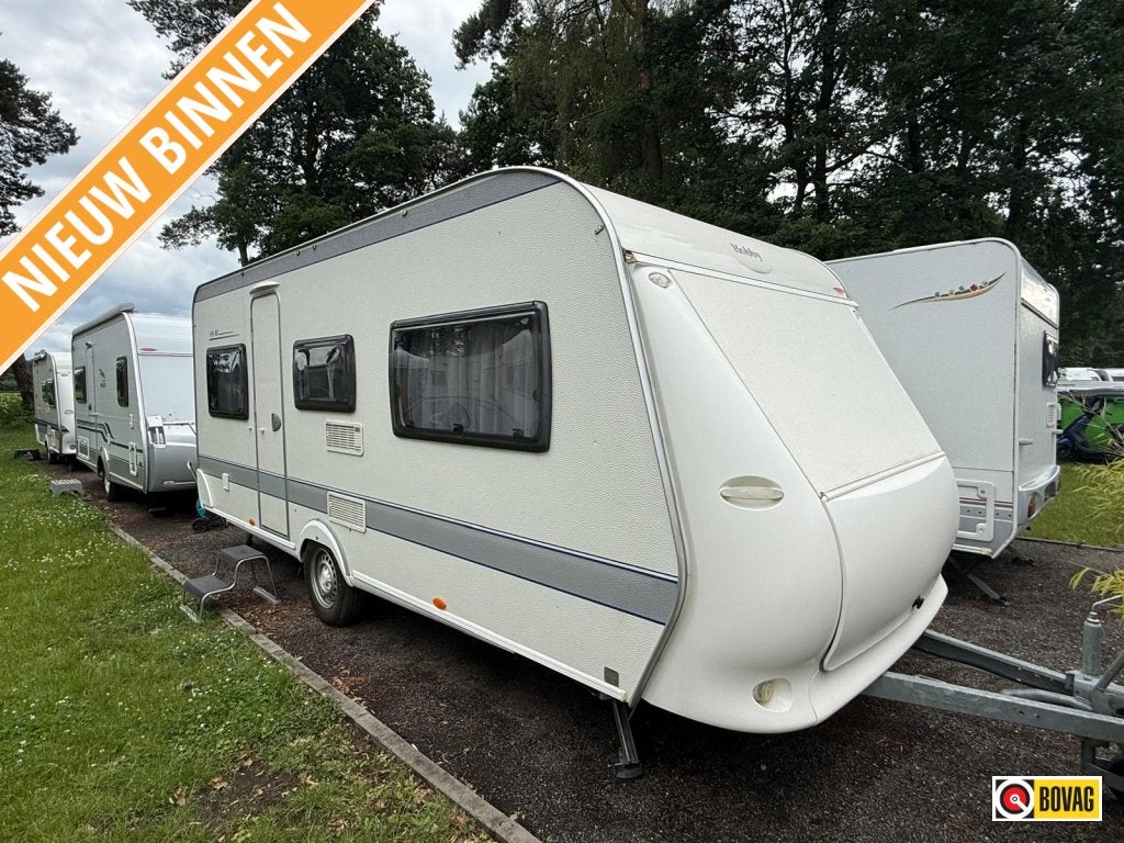 Hobby De Luxe 495 LU +voortent+luifel, Caravans en Kamperen, Caravans, Rondzit, Hobby, Schokbreker, Overige typen