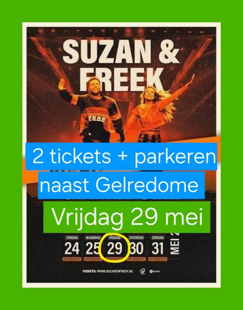 2 Suzan & Freek + parkeren | 29 mei, Twee personen