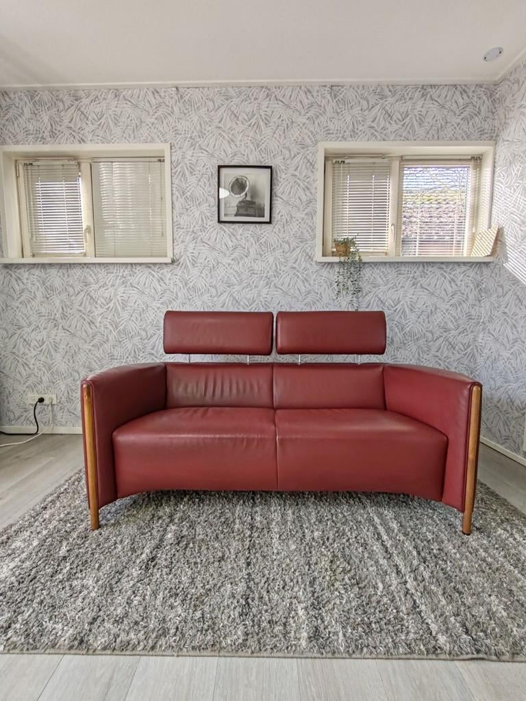Leolux Goncharov leren design bank, Leolux, Tweepersoons, Ophalen of Verzenden, Zo goed als nieuw