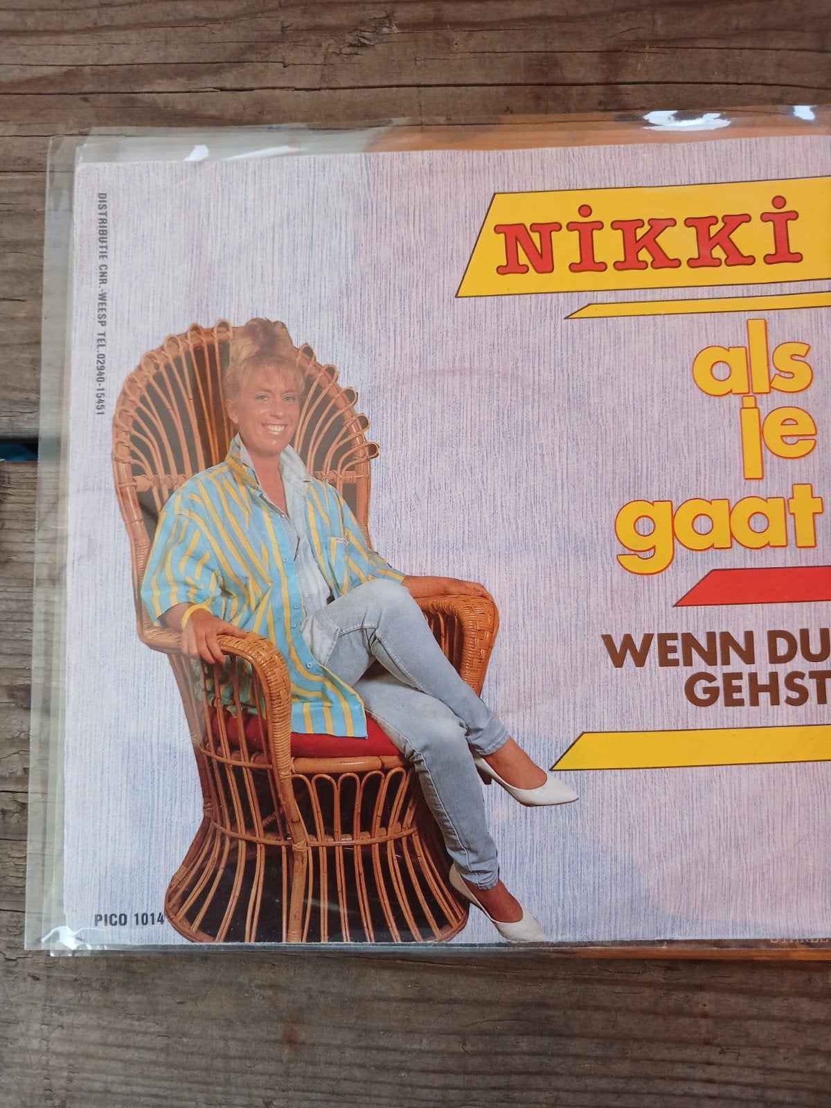 Nikki - Als Je Gaat (Single), Gebruikt, 7 inch, Ophalen of Verzenden, EP
