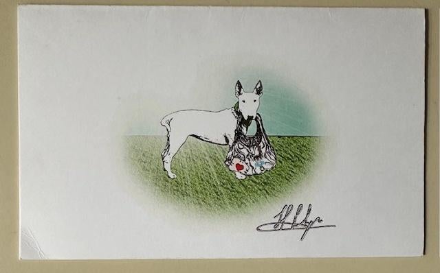 Geboortekaartje Krissy 2-8-2001 , met Bull Terriër, Verzamelen, Ophalen of Verzenden, 2000 tot heden, Geboortekaartje
