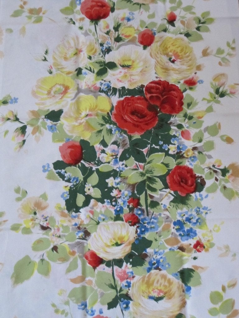 Fraaie stof met bloemenprint, Bruin, 120 cm of meer, Nieuw, Ophalen of Verzenden