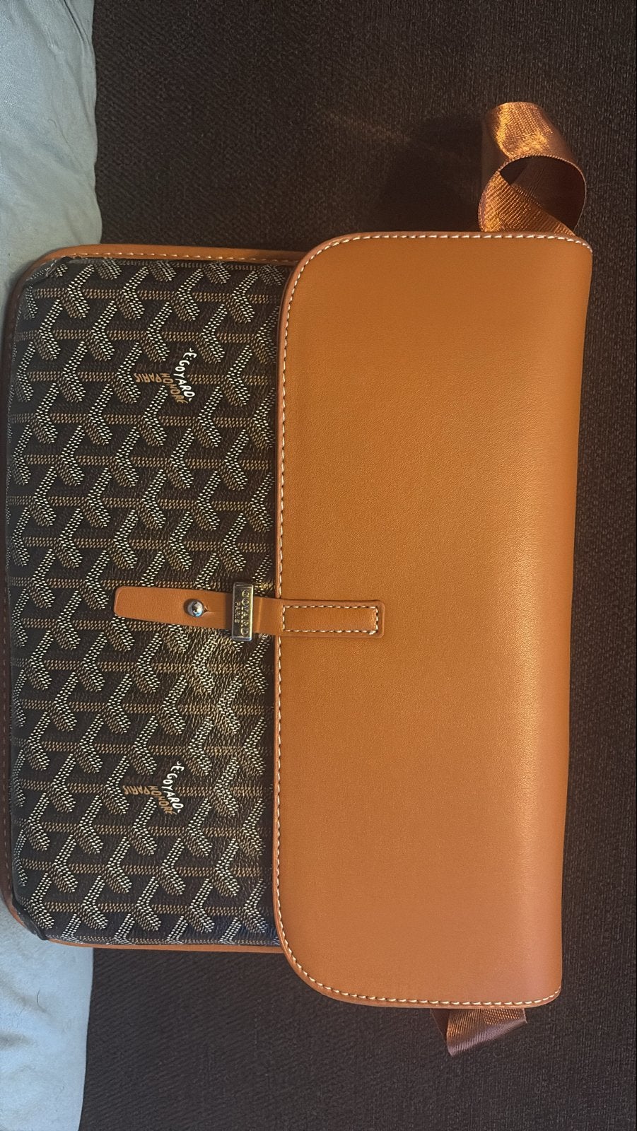 Goyard Schoudertasje - Bruin/Oranje, Ophalen of Verzenden, Zo goed als nieuw, Bruin, Schoudertasje