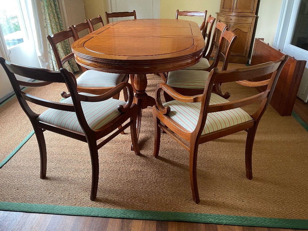 eettafel met stoelen, Ophalen, Klassiek, Engels, 100 tot 150 cm, 200 cm of meer