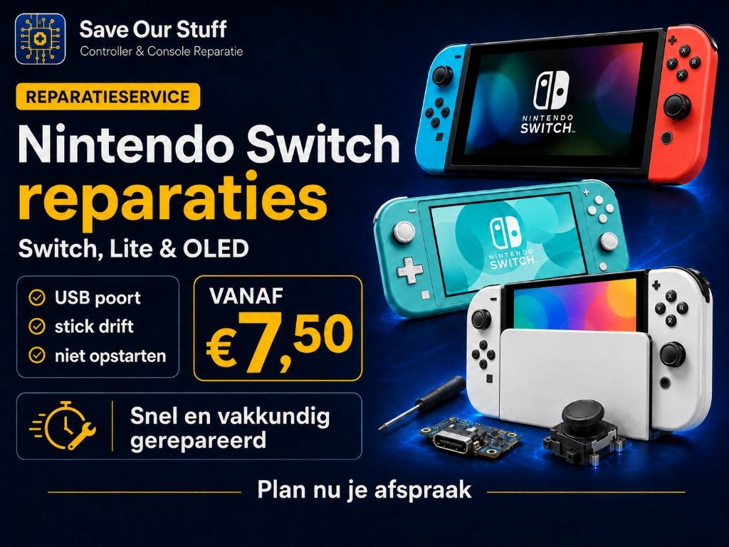 Reparatie Nintendo Switch, Lite, OLED, Joycons, Nintendo, Nintendo, Nintendo, Verzenden