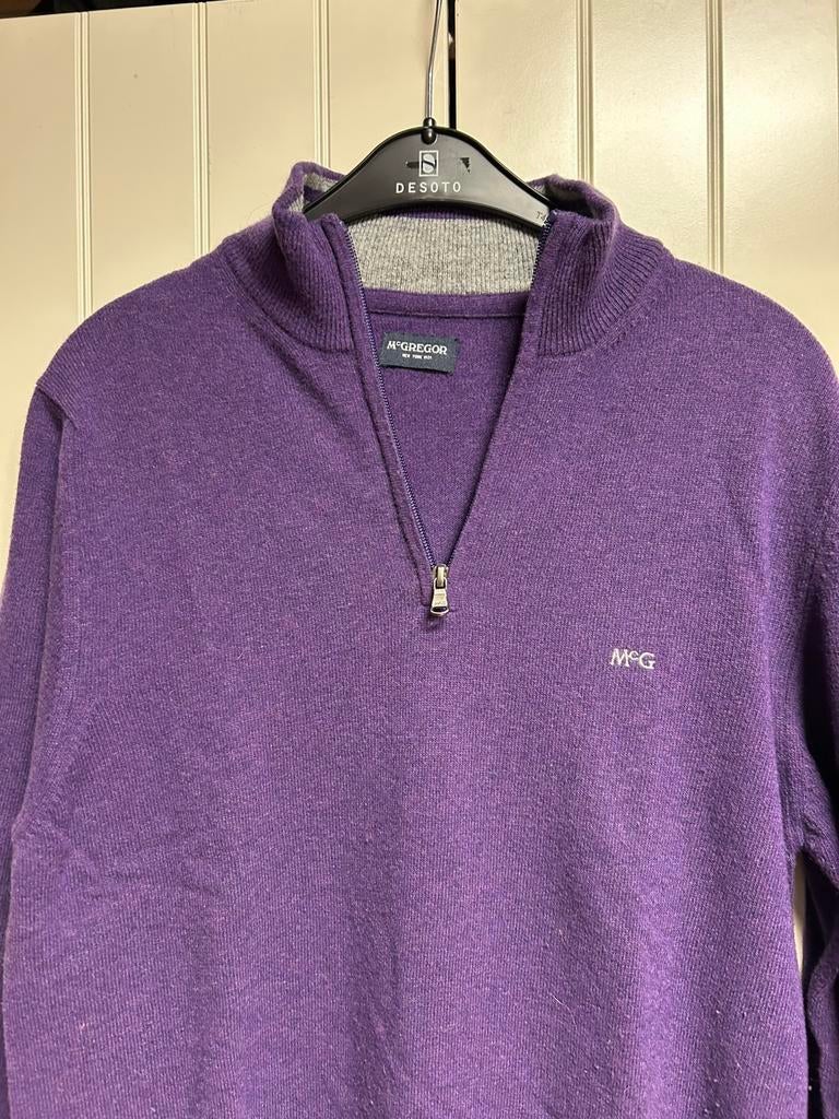 ZGAN trui McGregor maat M met rits Mc Gregor paars, Kleding | Heren, Ophalen of Verzenden, Zo goed als nieuw, Maat 48/50 (M), Paars