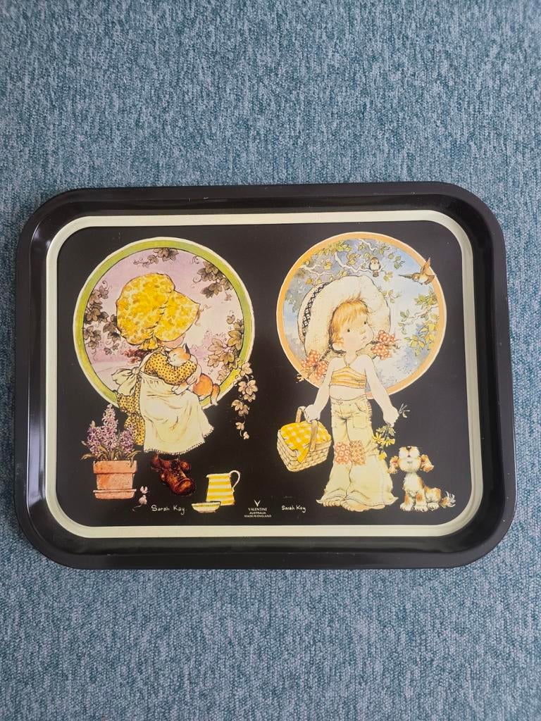 Vintage Sarah Kay dienblad - Nostalgisch decor, Ophalen of Verzenden