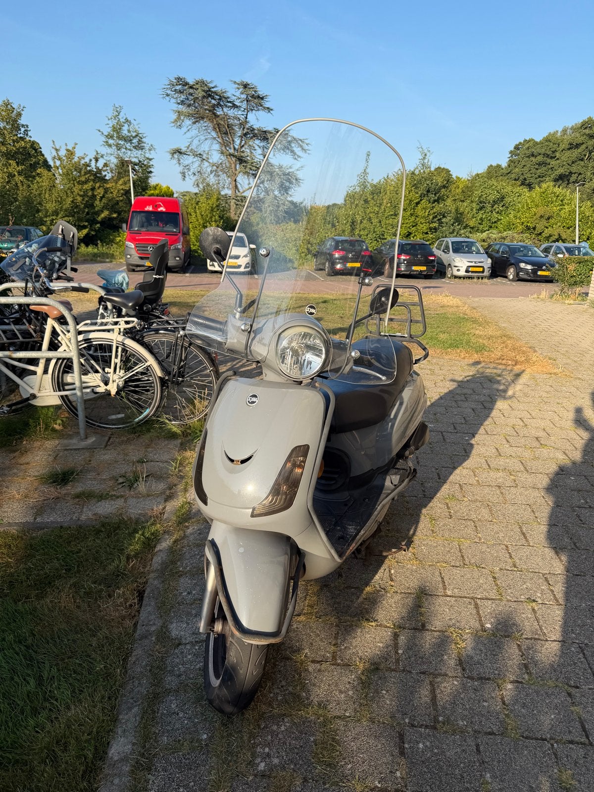 SYM Scooter Grijs (blauw kenteken) 2017, Ophalen, Gebruikt, Benzine, SYM
