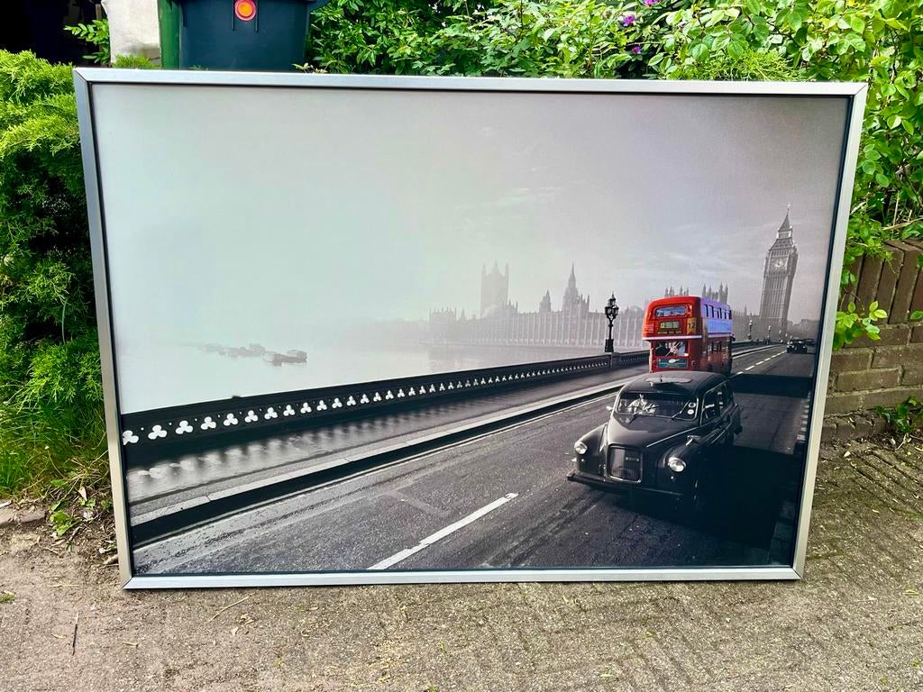 Gratis ingelijste poster Londen 1.00 x 0.70 m, Ophalen, Gebruikt, 100 tot 125 cm, Foto of Poster