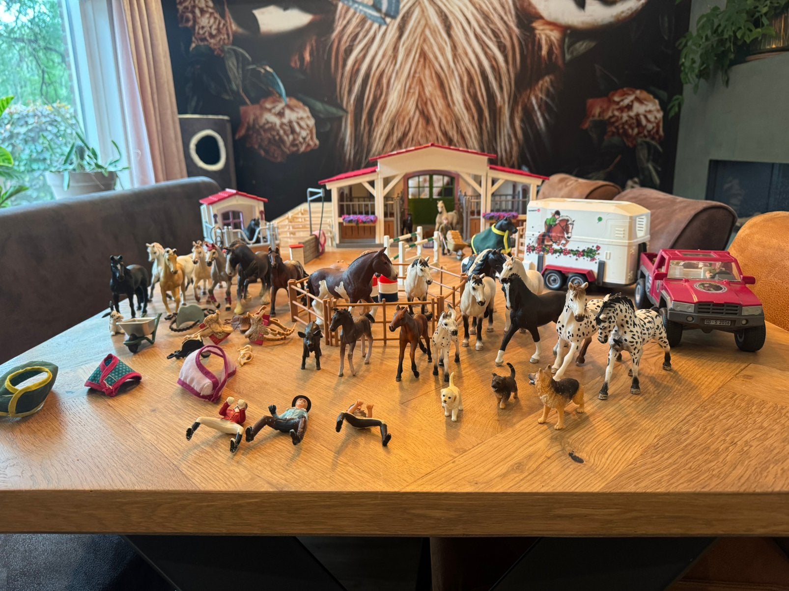 Overcomplete schleich stal, Ophalen, Gebruikt