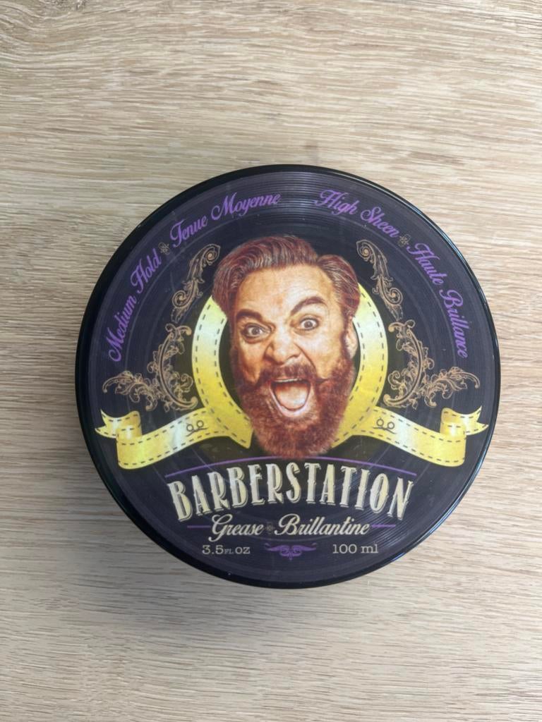 Barberstation Grease Brillantine - Medium Hold, High Sheen, Ophalen of Verzenden, Nieuw, Overige typen