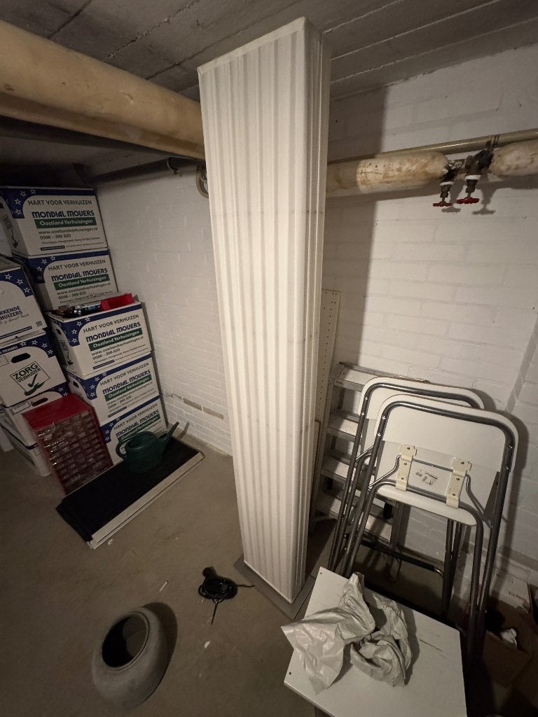 Tot Vrijdag 40€: Moderne Grote Vloerlamp in Wit/Beige, Ophalen, Metaal, Zo goed als nieuw, Modern