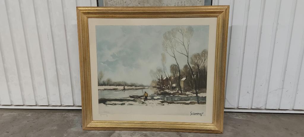 ets, Ophalen, 68 cm, Ets, Ingelijst