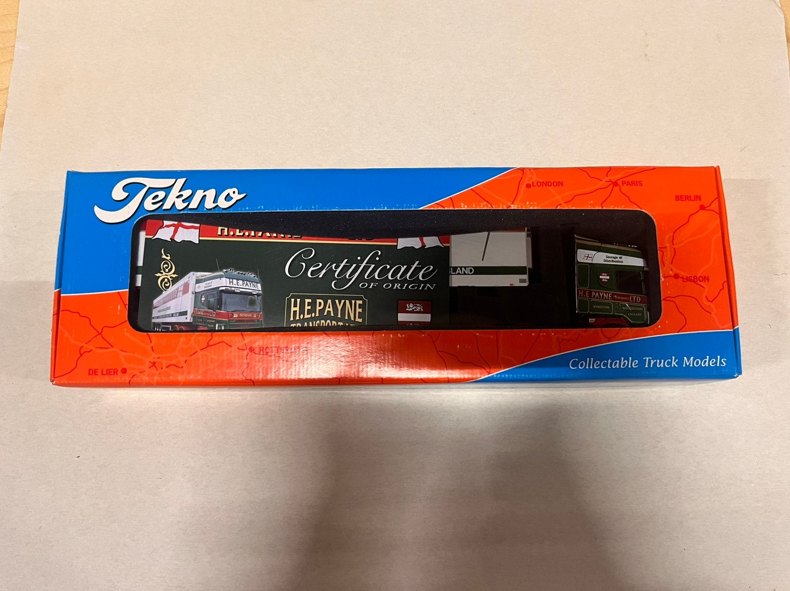 Tekno H.E. Payne Scania 4 Koeltrailer, Hobby en Vrije tijd, Ophalen of Verzenden, Nieuw, Bus of Vrachtwagen, Tekno