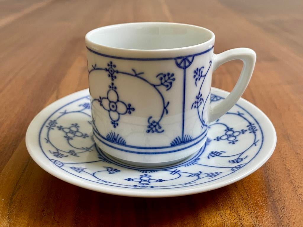 Blauw Saks servies, Huis en Inrichting, Keuken | Servies, Ophalen, Gebruikt, Overige stijlen, Kop(pen) en/of Schotel(s)