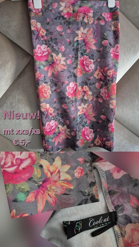 Nieuwe fleurige rok - Coolcat - Maat XXS/XS, Kleding | Dames, Rokken, Overige kleuren, Nieuw, Ophalen of Verzenden, Coolcat