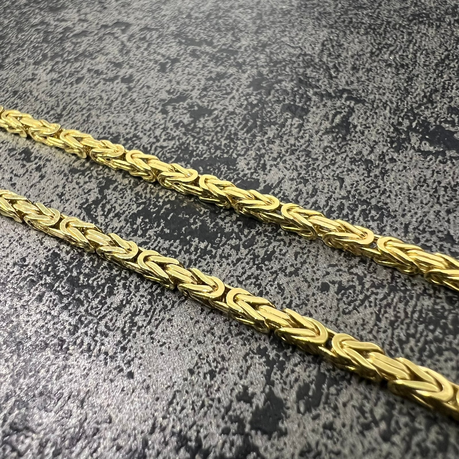 14k gouden koningsketting massieve schakel italy, Ophalen of Verzenden, Nieuw, Goud