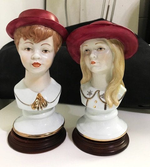 Bustes Romantisch Meisje en jongen Vintage💑✨🤗👌, Groep mensen, Buste, Gemerkt, Ophalen of Verzenden