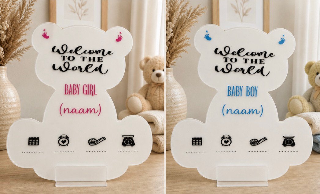 Gepersonaliseerd Geboortebord baby boy/girl, Ophalen of Verzenden, Nieuw