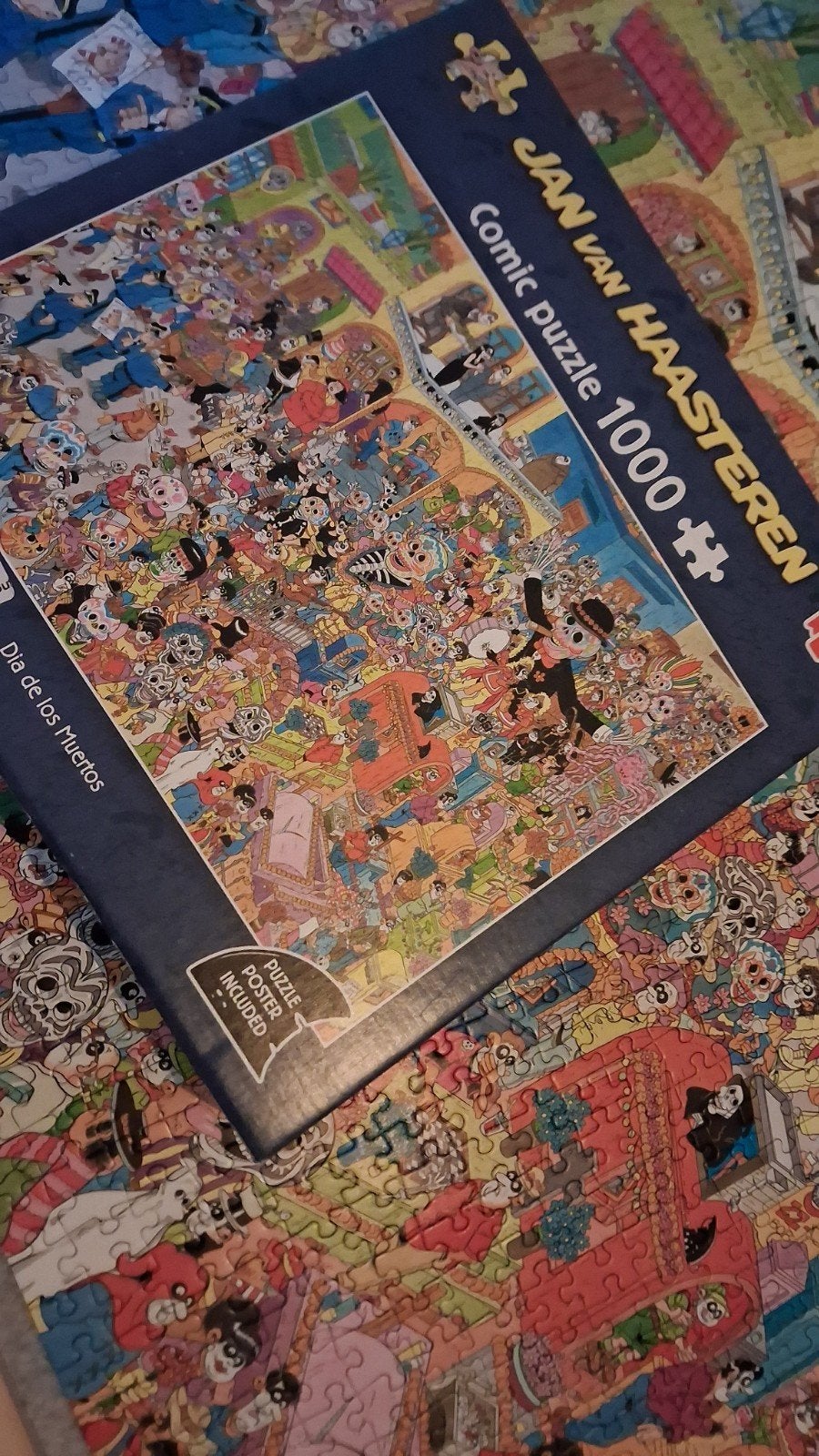 Jan van Haasteren puzzel 1000 stukjes - Dia de los Muertos, Ophalen, 500 t/m 1500 stukjes, Zo goed als nieuw, Legpuzzel