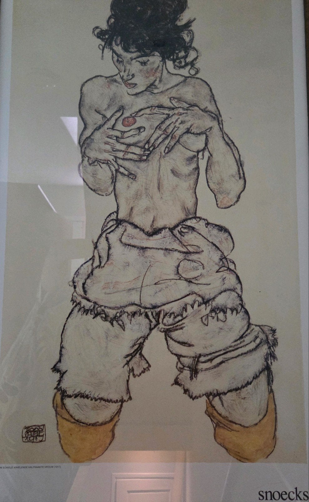 Egon Schiele kunstposter – Snoecks – 64  90 cm, Verzamelen, Ophalen of Verzenden, Zo goed als nieuw, Rechthoekig Staand, Overige onderwerpen