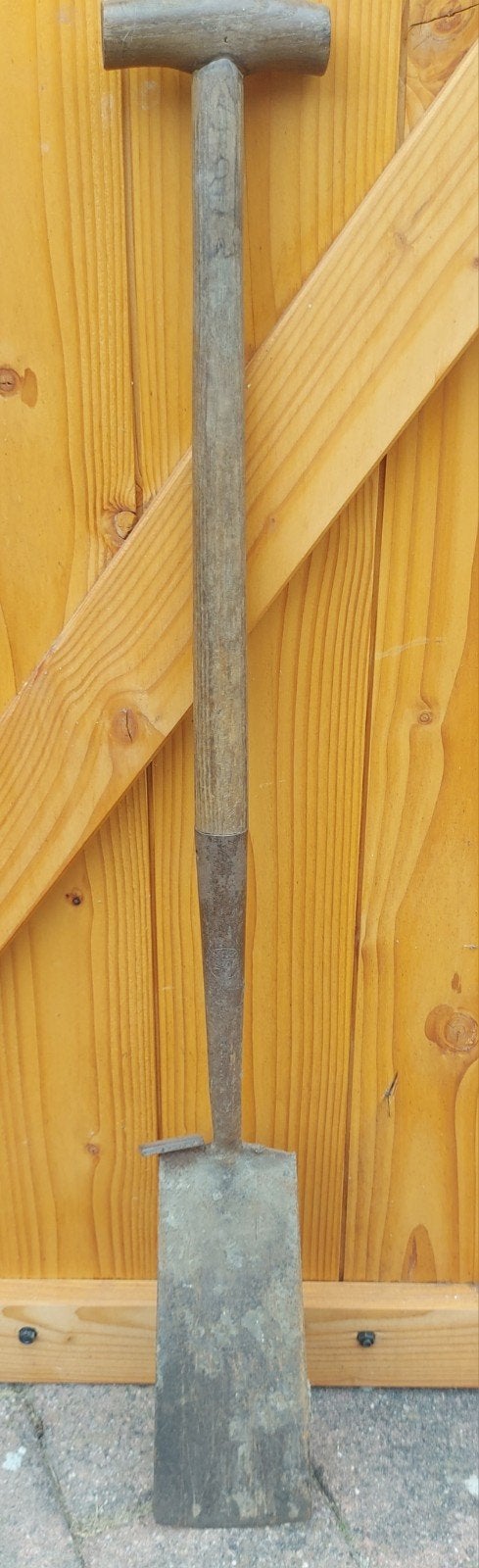 Oude spade/schep met houten steel, Tuin en Terras, Ophalen, Gebruikt, Spade, Onbekend