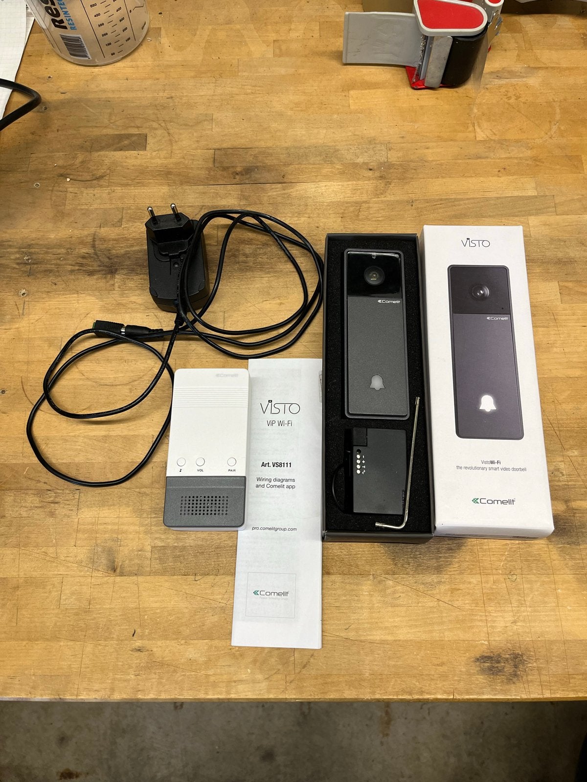 Comelit Visto Wifi Deurbel Kit, Ophalen of Verzenden, Bewegingsdetectiesensor, Zo goed als nieuw, Draadloos