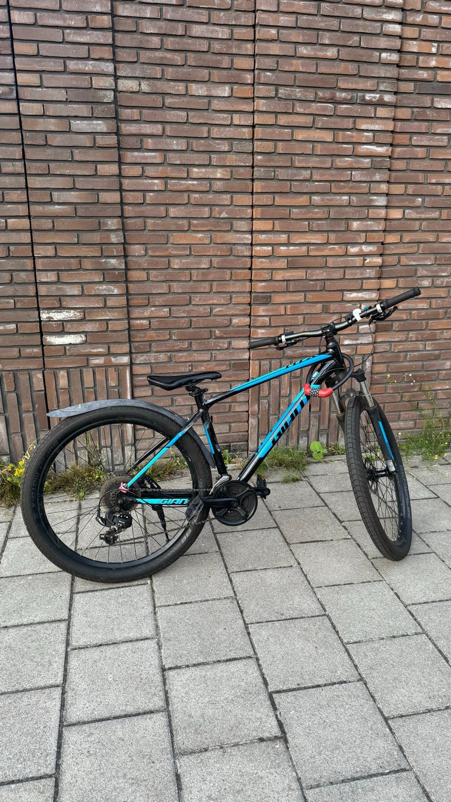 Giant Mountainbike - Zwart/Blauw - Zo goed als nieuw, Fietsen en Brommers, Fietsen | Mountainbikes en ATB, Hardtail, Heren, Zo goed als nieuw