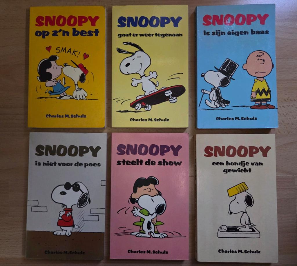 Snoopy stripboeken collectie - 6 delen van Charles M. Schulz, Ophalen of Verzenden, Meerdere stripboeken, Gelezen, Charles M. Schulz
