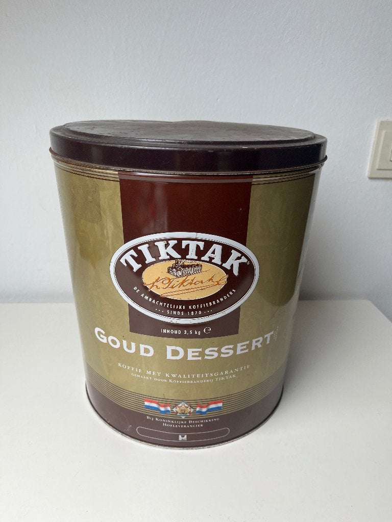 Tik Tak koffieblik 28 bij 25 cm, Verzamelen, Blikken, Ophalen of Verzenden, Gebruikt, Overige, Overige merken