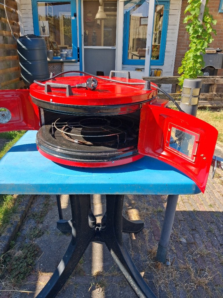 Bijzondere rode oven - Vintage look, Gebruikt, 1200 tot 1600 gram deeg, Kijkvenster, Ophalen