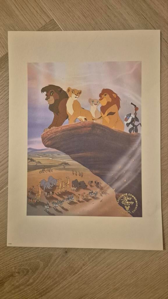The Lion King II: Simba's Pride Lithografie 1999, Ophalen of Verzenden