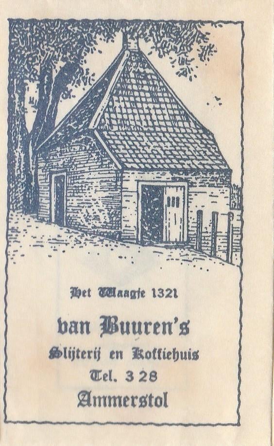 v. Buuren Ammerstol - Het Waagje 1321 - slijterij koffiehuis, Ophalen of Verzenden