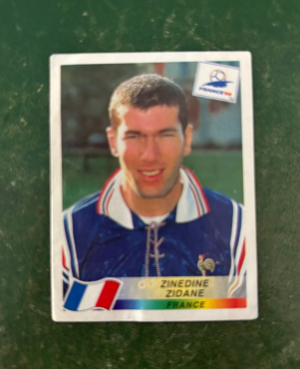 Panini plaatje Zinedine Zidane Frankrijk WK 1998, Verzamelen, Sportartikelen en Voetbal, Ophalen of Verzenden