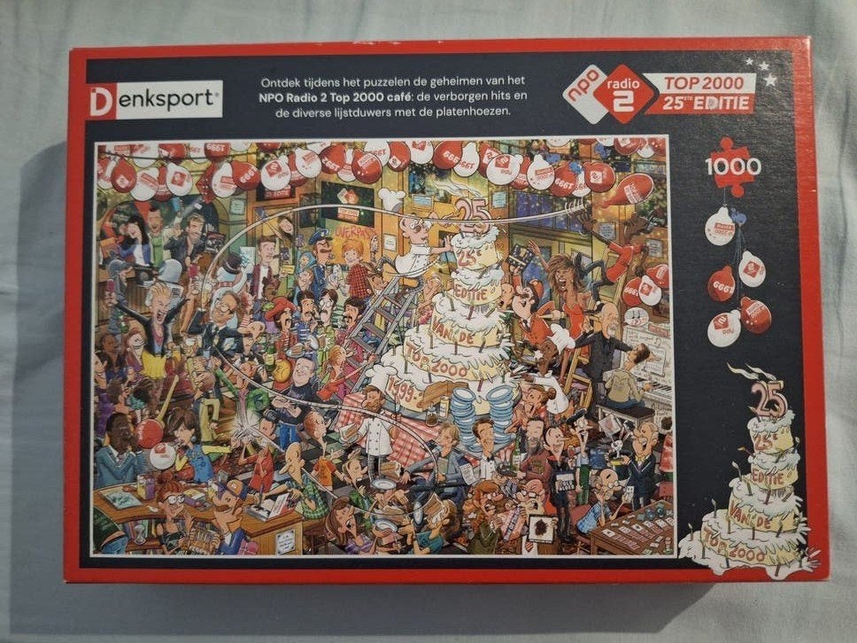 Denksport NPO Radio 2 Top 2000 Puzzel 1000 stukjes, Ophalen of Verzenden, 500 t/m 1500 stukjes, Zo goed als nieuw, Legpuzzel