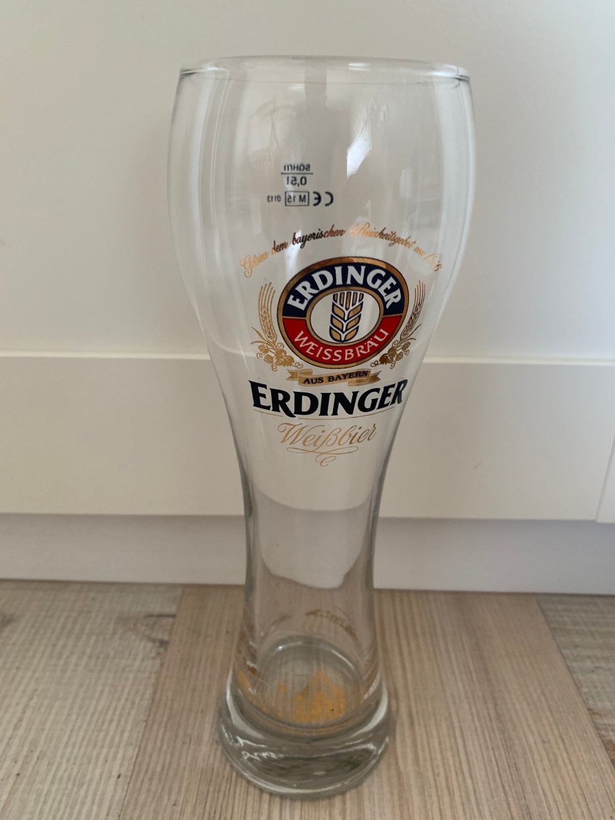 Erdinger bierglas 0.5L, Verzamelen, Ophalen of Verzenden, Nieuw, Glas of Glazen, Overige merken