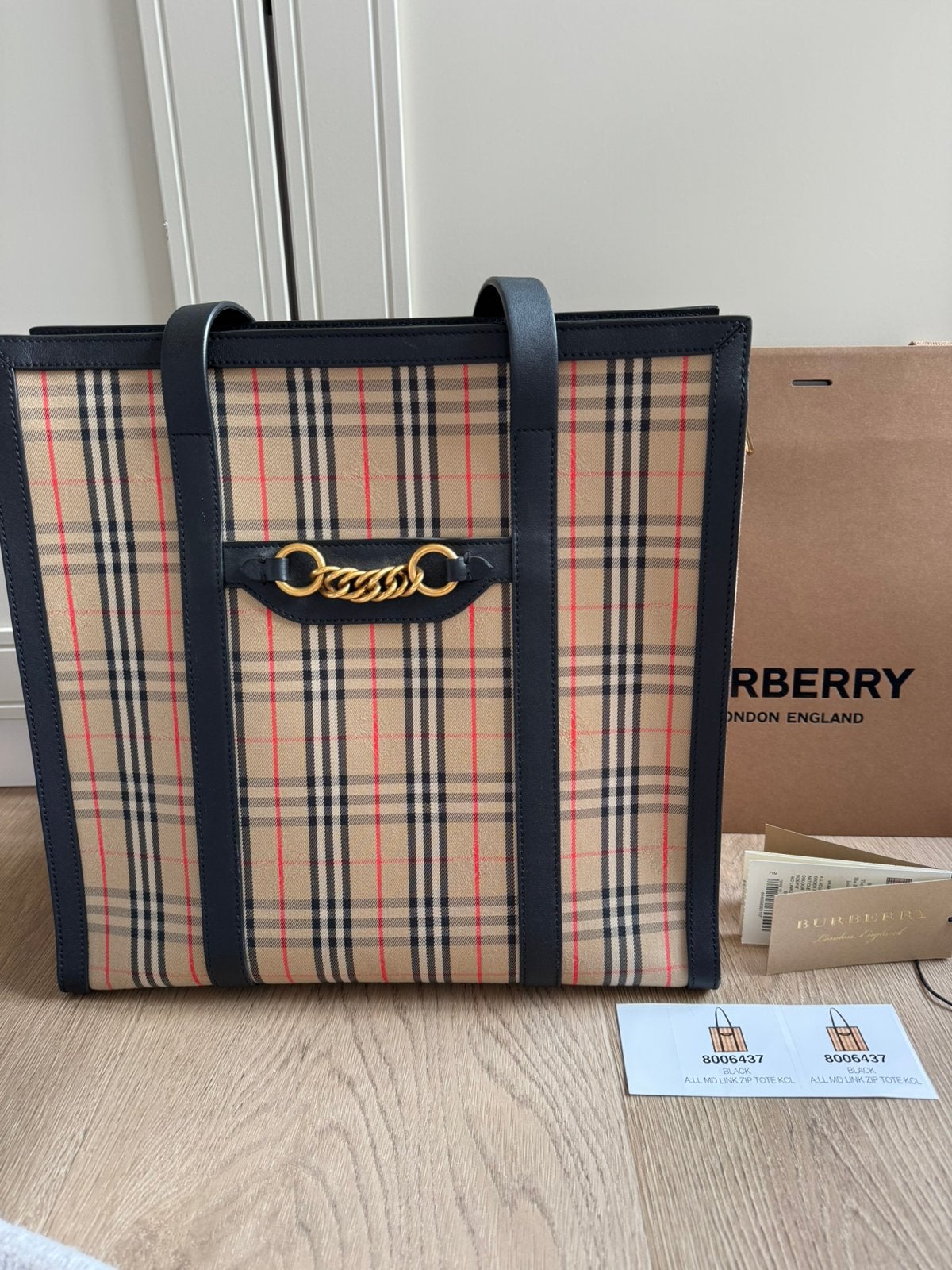 Burberry totebag Black Zip schoudertas origineel, Sieraden, Tassen en Uiterlijk, Ophalen of Verzenden, Zo goed als nieuw, Zwart