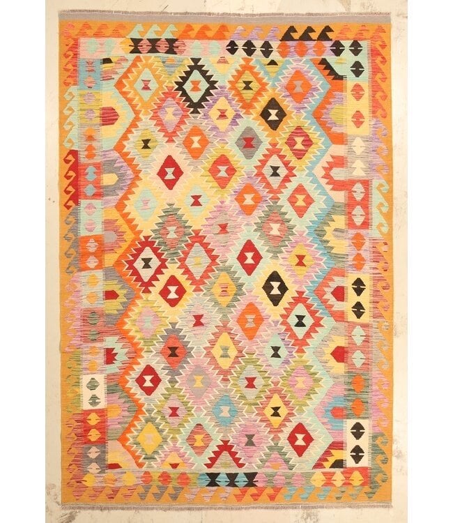 Afghaans Oosters Handgemaakt Kelim-kleed - 300x202cm, Nieuw, Ophalen of Verzenden, ...., 200 cm of meer