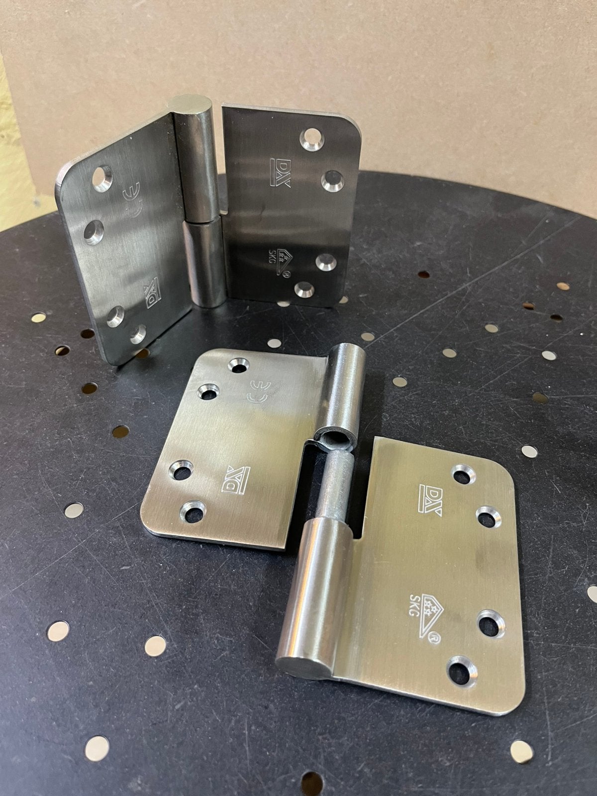 Dulimex RVS kogelstiftpaumelle ronde hoek 125x89mm DIN links, Zilver, Overige thema's, Nieuw, Overige merken
