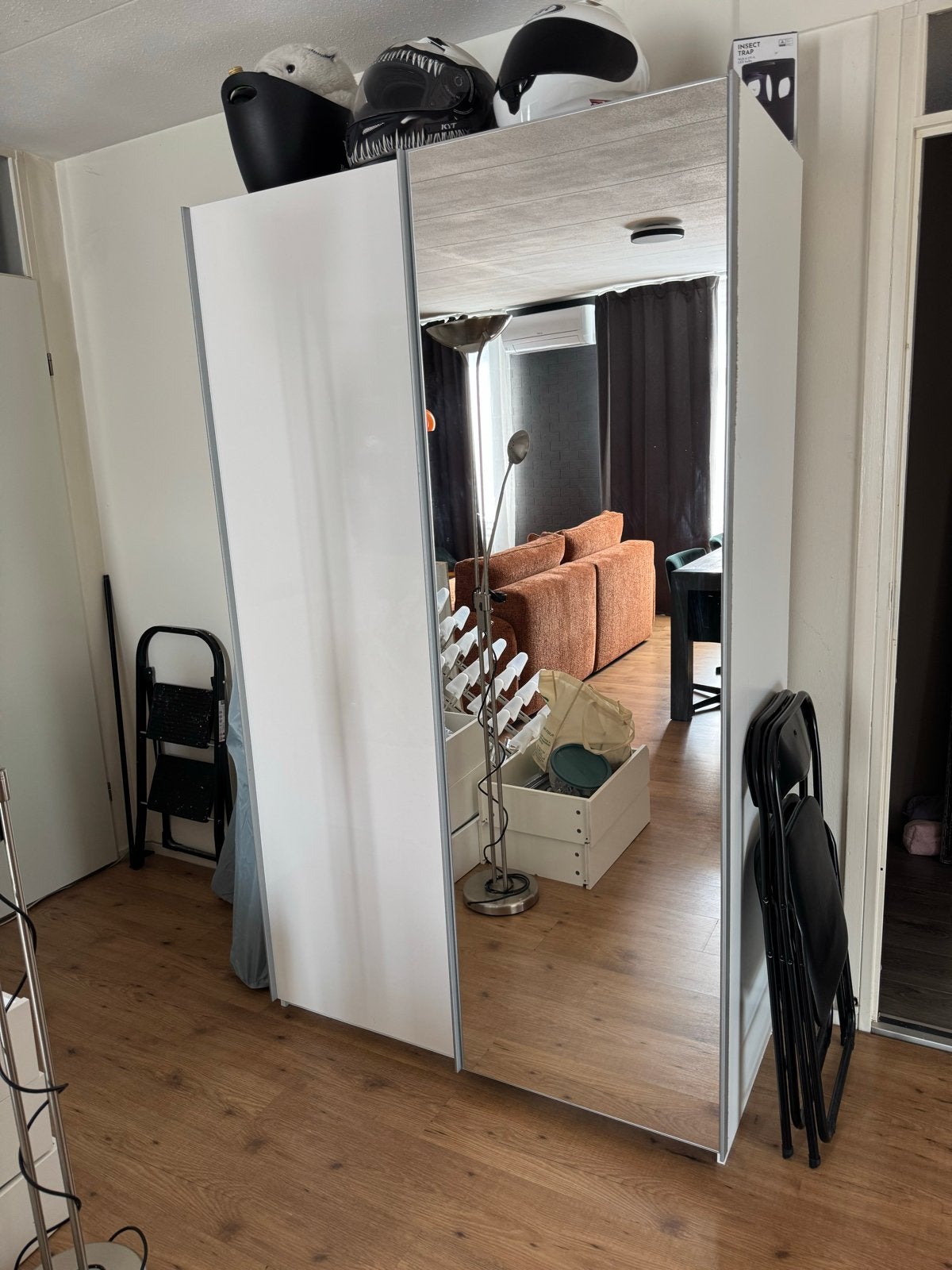 FREE: Kledingkast met spiegeldeur - 200x120x60 cm - Gratis!, Huis en Inrichting, Ophalen, Gebruikt, 100 tot 150 cm, 200 cm of meer