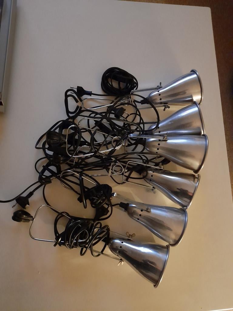Spot met klem knijplamp Ikea vintage (2x) - zeer nette staat, Ophalen, Zo goed als nieuw, Metaal of Aluminium