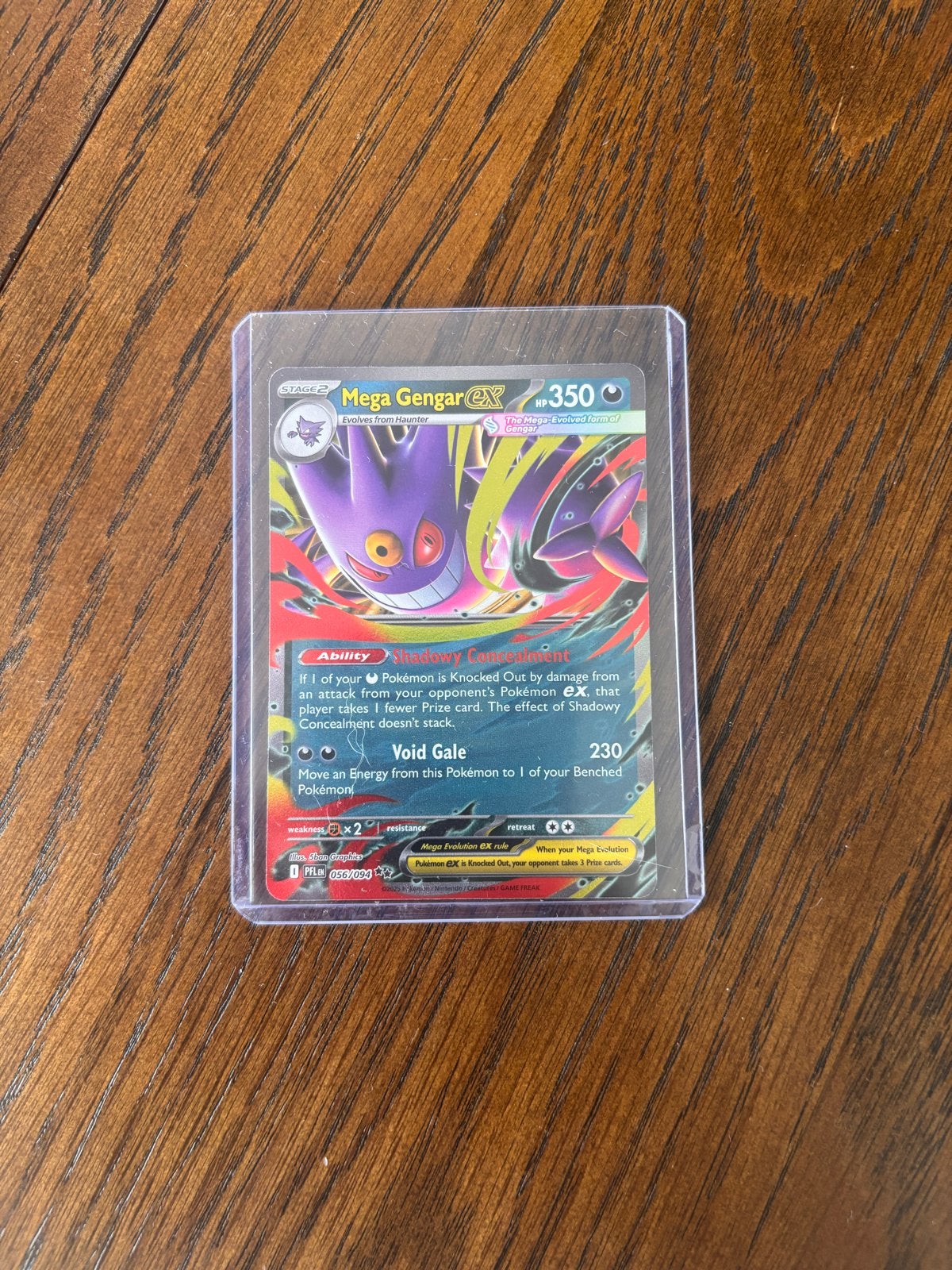 Mega Gengar EX 056/094 Pokémon Kaart, Ophalen of Verzenden, Zo goed als nieuw, Losse kaart, Foil