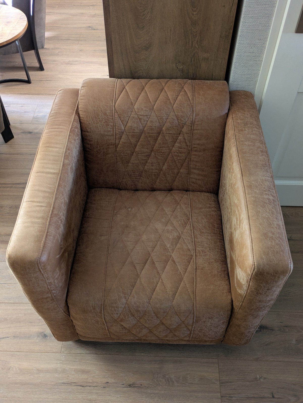 Cognac fauteuils, Ophalen, 75 tot 100 cm, Zo goed als nieuw, Leer
